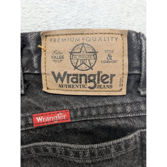Wrangler Jeans Mens 38x30 Black 96501CB Relaxed Fit Denim Made in USA Tapered - Picture 9 of 12